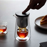 High-end Glass Teapot One-button Filtration Tea Pot